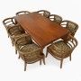 Mesa Jantar Madeira 8 cadeiras