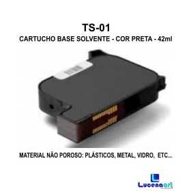 Cartucho Base solvente -Cor Preta TS-01